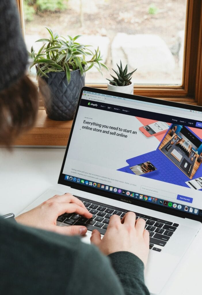 A man typing on a computer